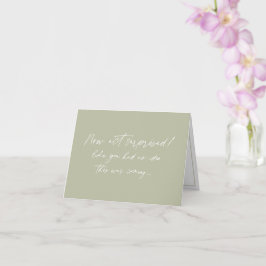 Funny Bridesmaid-voorstel, Dusty Blue Modern scrip Kaart