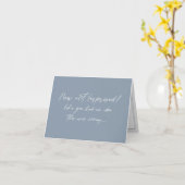 Funny Bridesmaid-voorstel, Dusty Blue Modern scrip Kaart (Gele Bloem)