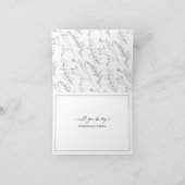 Funny Bridesmaid-voorstel, Dusty Blue Modern scrip Kaart (Binnen)