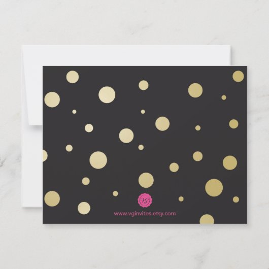 Funny BRIDESMAID-VOORSTEL-kaart ~ Black & Faux Gol Kaart (Achterkant)