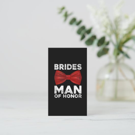 Funny Bridesman Wedding Bridal Party Quote Visitekaartje (Staand voorkant)