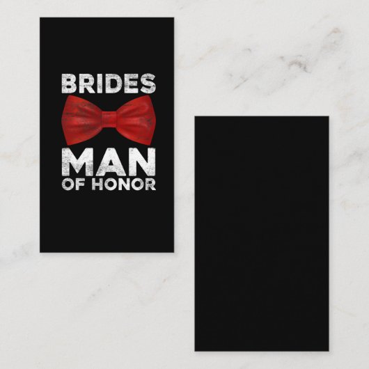 Funny Bridesman Wedding Bridal Party Quote Visitekaartje (Voorkant / Achterkant)