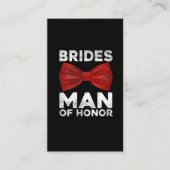 Funny Bridesman Wedding Bridal Party Quote Visitekaartje (Voorkant)
