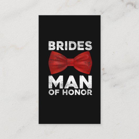 Funny Bridesman Wedding Bridal Party Quote Visitekaartje (Voorkant)