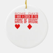 Funny Bridge Player vermorzeld door het spel Keramisch Ornament (Achterkant)