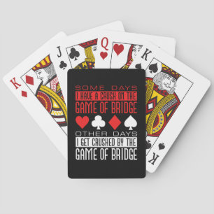 Funny Bridge Player vermorzeld door het spel Pokerkaarten