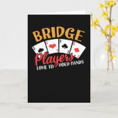 Funny Bridge-spelers houden graag hand in hand Kaart (Gele Bloem)