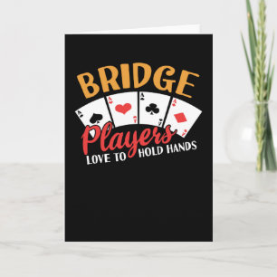 Funny Bridge-spelers houden graag hand in hand Kaart