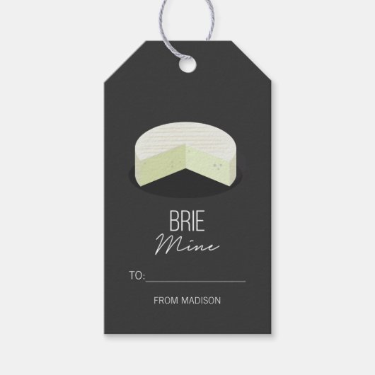 Funny Brie Mine Valentijn Love Cheese Gift Labels Cadeaulabel (Voorkant)