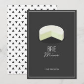 Funny Brie Mine Valentijn Love Cheese Kaart (Voorkant / Achterkant)