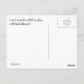 Funny  Briefkaart dame op een varken (Achterkant)