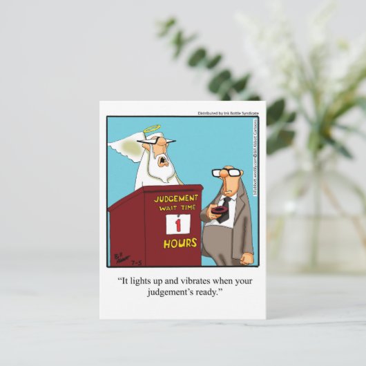 Funny Briefkaart "Juddag Buzzer" (Staand voorkant)