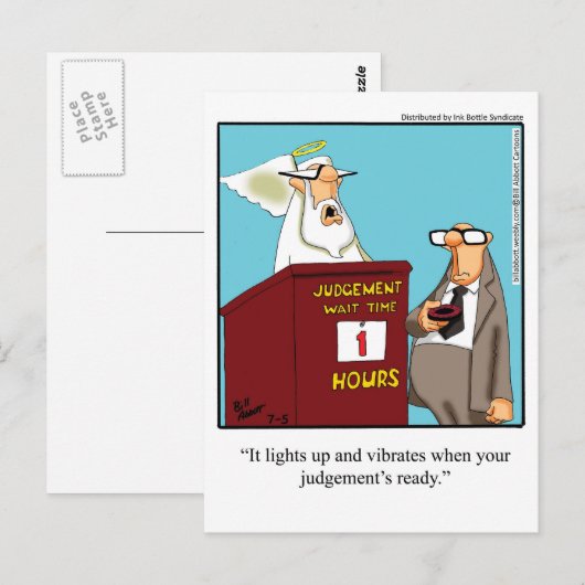 Funny Briefkaart "Juddag Buzzer" (Voorkant / Achterkant)