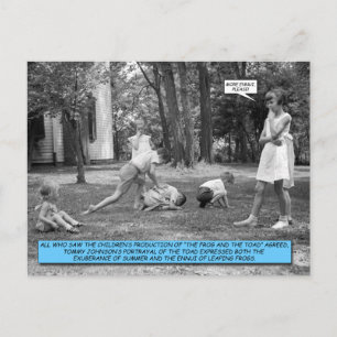 Funny Briefkaart - Leapfrog