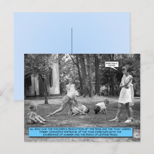 Funny Briefkaart - Leapfrog (Voorkant / Achterkant)