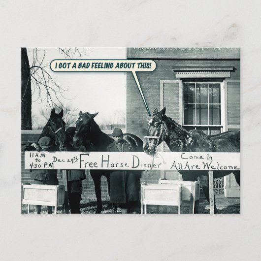 Funny Briefkaart - Paardendiner (Voorkant)