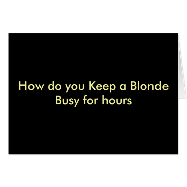 Funny Briefkaarten - voor blondes en putten (Voorkant Horizontaal)