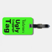 Funny Bright Green Ugly Bagagelabel (Achterkant horizontaal)