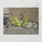 Funny Bright Yellow Bicycle Briefkaart (Voorkant)