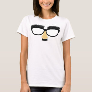 Funny bril met snor en neus t-shirt