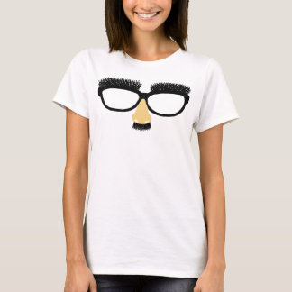 Funny bril met snor en neus t-shirt