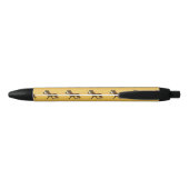 Funny Brindle Pitbull Dog Art Zwarte Inkt Pen (Achterkant)