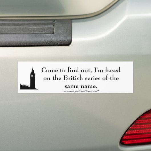 Funny British Bumpersticker (Op auto)
