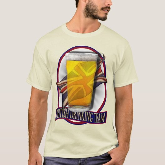 Funny British Drink Team T-shirt (Voorkant)