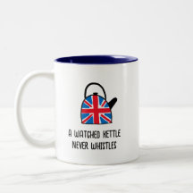 Funny British England Union Jack Kettle Tea Mok