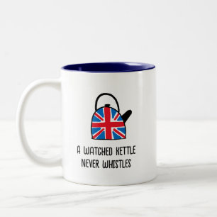 Funny British England Union Jack Kettle Tea Mok