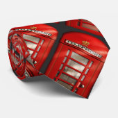 Funny British Red Phone Booth Stropdas (Opgerold)