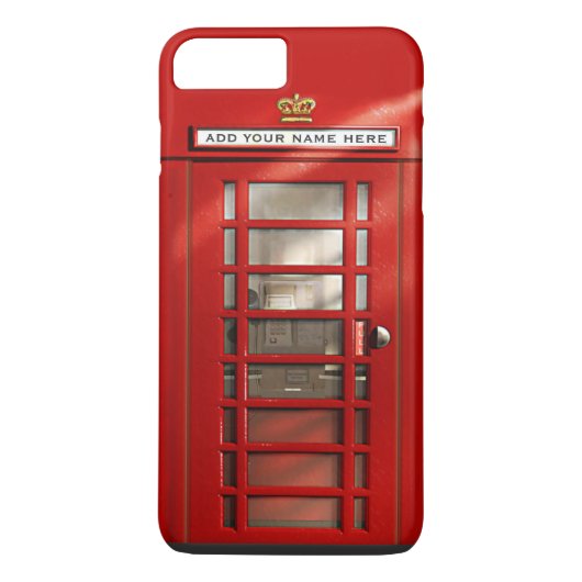 Funny British Red Telephone Box op persoonlijke ti Case-Mate iPhone Case (Achterkant)
