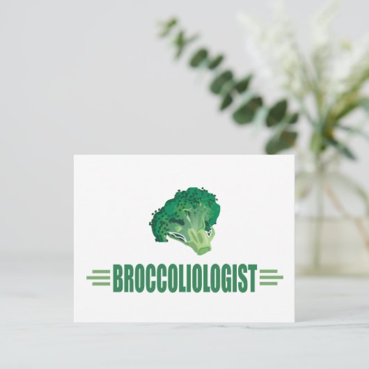 Funny Broccoli Briefkaart (Staand voorkant)