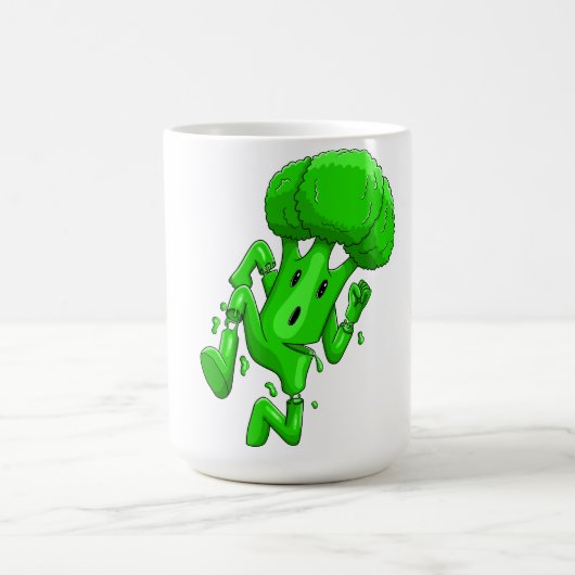 Funny Broccoli Cartoon Koffiemok (Center)