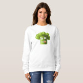 Funny Broccoli Crazy Plant Vegan Vegetarian Trui (Voorkant volledig)