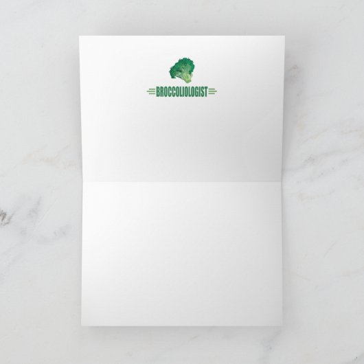 Funny Broccoli Feestdagen Kaart (Binnen)