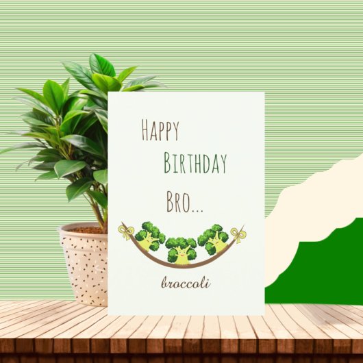 Funny broccoli feestdagenkaart