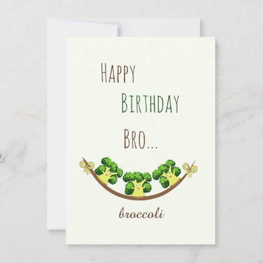 Funny broccoli feestdagenkaart (Voorkant)