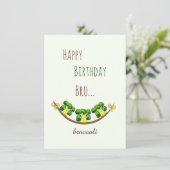 Funny broccoli feestdagenkaart (Staand voorkant)