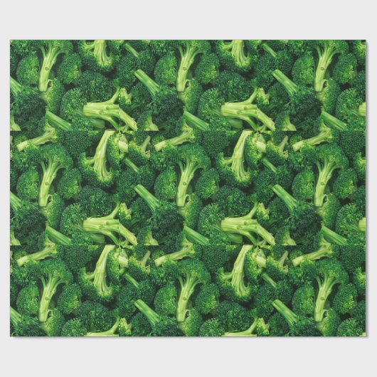 Funny, Broccoli Florets, Custom Cadeaupapier (Vlak)