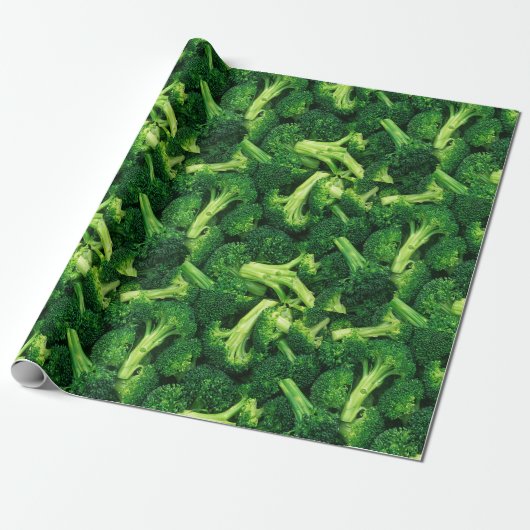 Funny, Broccoli Florets, Custom Cadeaupapier (Uitgerold)