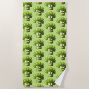 Funny Broccoli Green Vegan Vegetarian Strandlaken