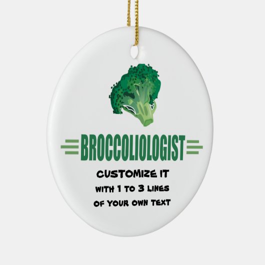 Funny Broccoli Keramisch Ornament (Rechts)