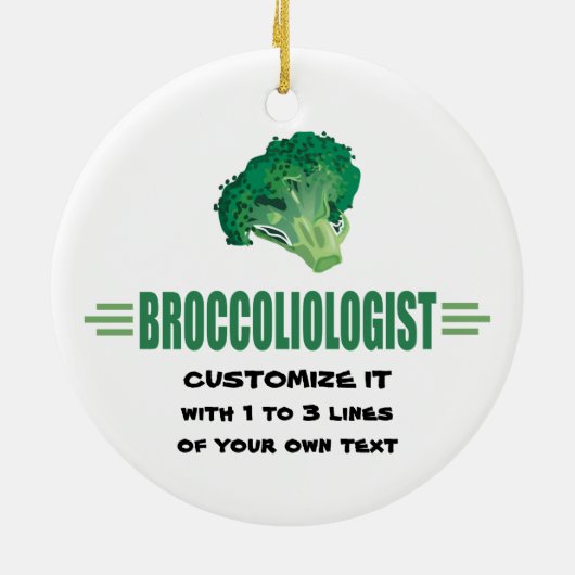 Funny Broccoli Keramisch Ornament (Achterkant)