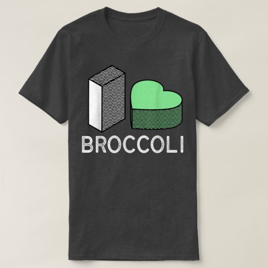Funny Broccoli Lover I Love Broccoli Vegetarian T-shirt (Design voorkant)
