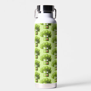 Funny Broccoli Pattern Green Vegan Vegetarian Waterfles