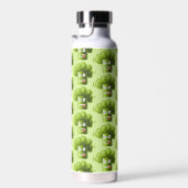 Funny Broccoli Pattern Green Vegan Vegetarian Waterfles (Rechts)