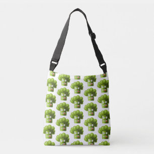 Funny Broccoli Pattern Vegan Vegetarian Crossbody Tas