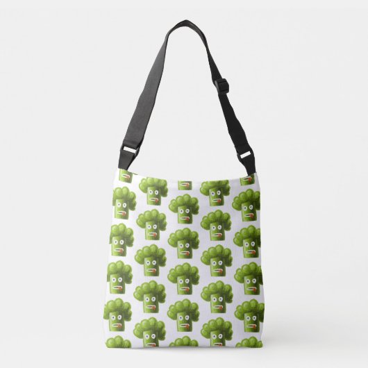 Funny Broccoli Pattern Vegan Vegetarian Crossbody Tas (Voorkant)