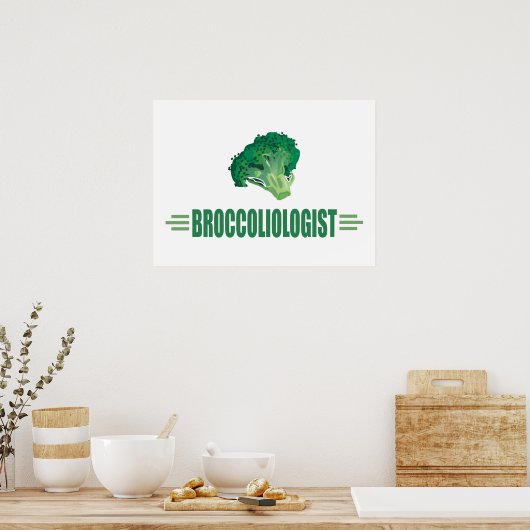Funny Broccoli Poster (Keuken)